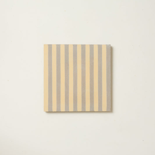 Grubby Yellow Skinny Stripe Cement Tile