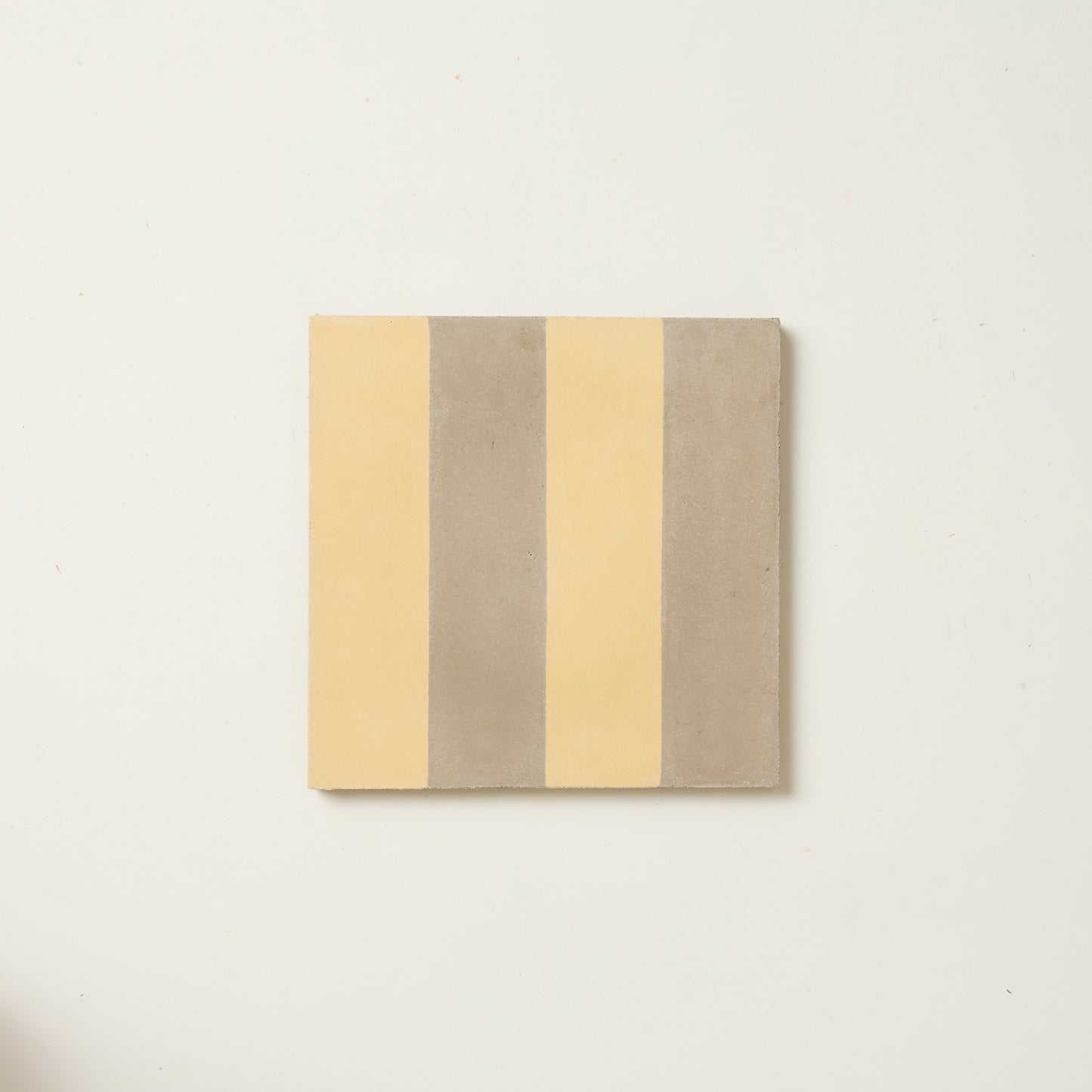 Grubby Yellow Wide Stripe Cement Tile