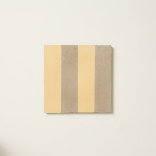 Grubby Yellow Wide Stripe Cement Tile