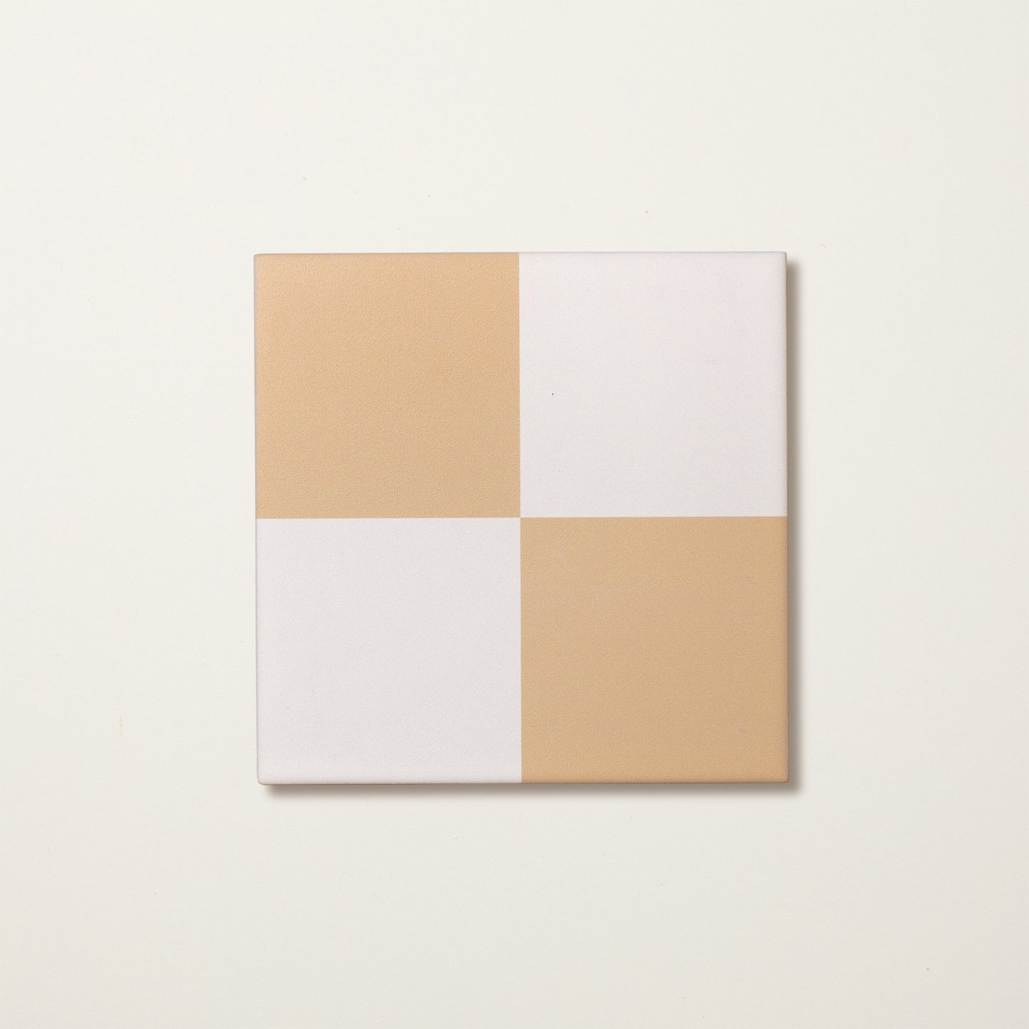 Grubby Yellow Chequerboard Porcelain Tile
