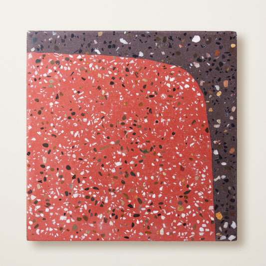 Squarish on Four Terrazzo Raspberry Ripple