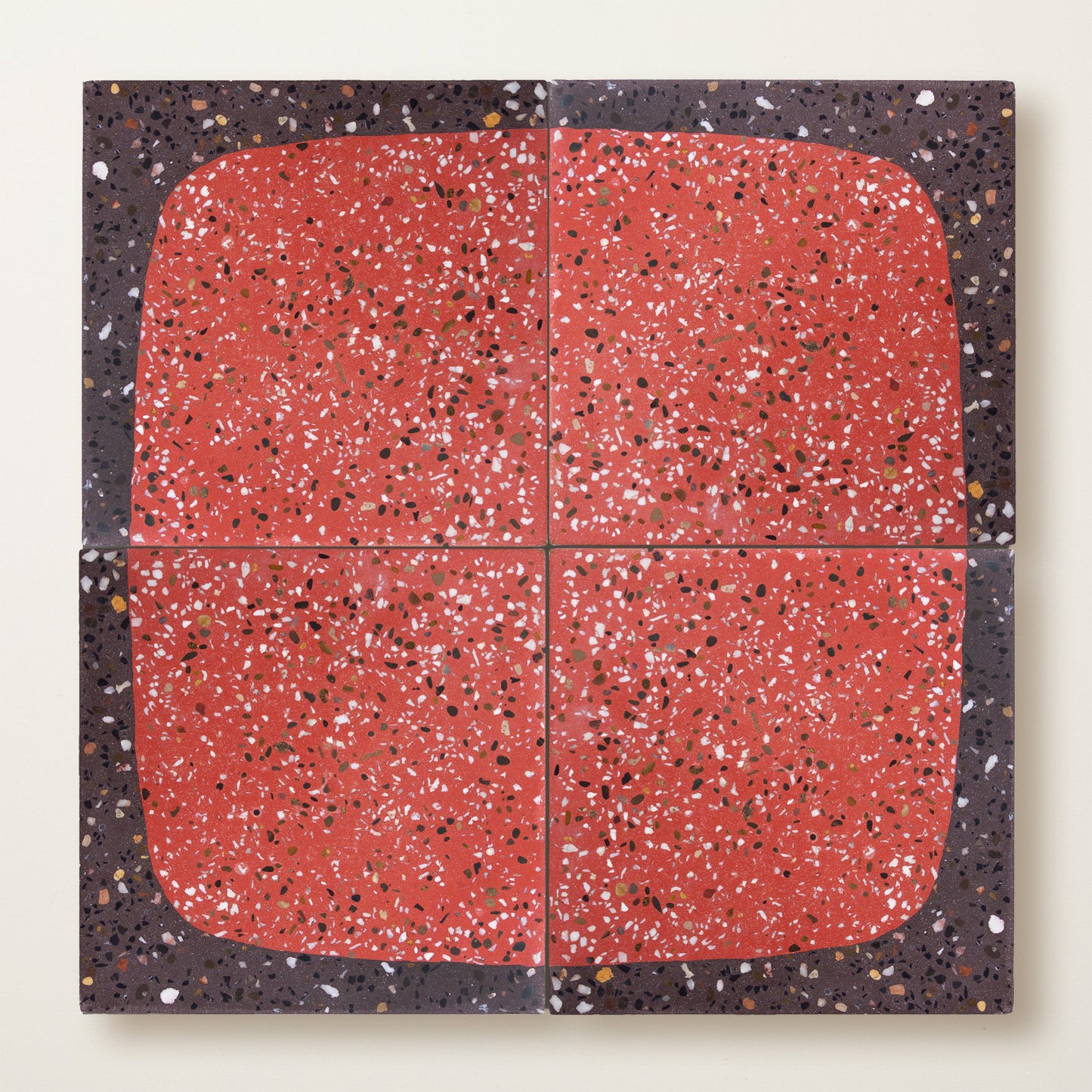 Squarish on Four Terrazzo Raspberry Ripple
