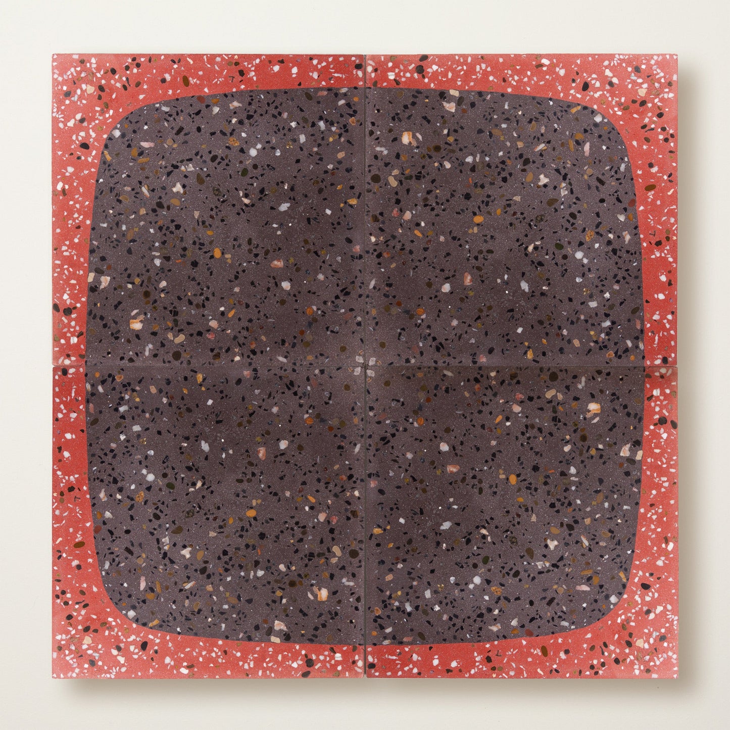 Squarish on Four Terrazzo Reverse Raspberry Ripple