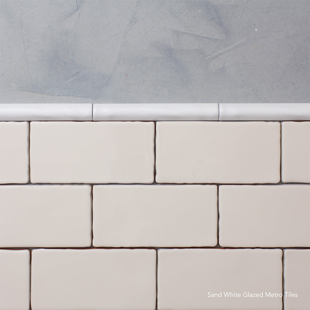 White Glazed Tile Trim