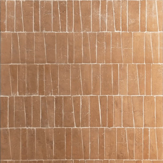 Handmade Peachy Terracotta - Angular Mix for Walls