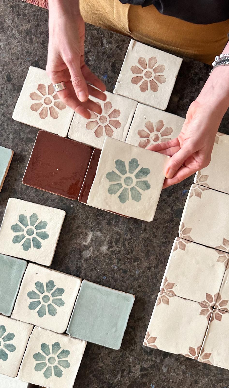 Rediscovered Iris Clavel Glazed Tile