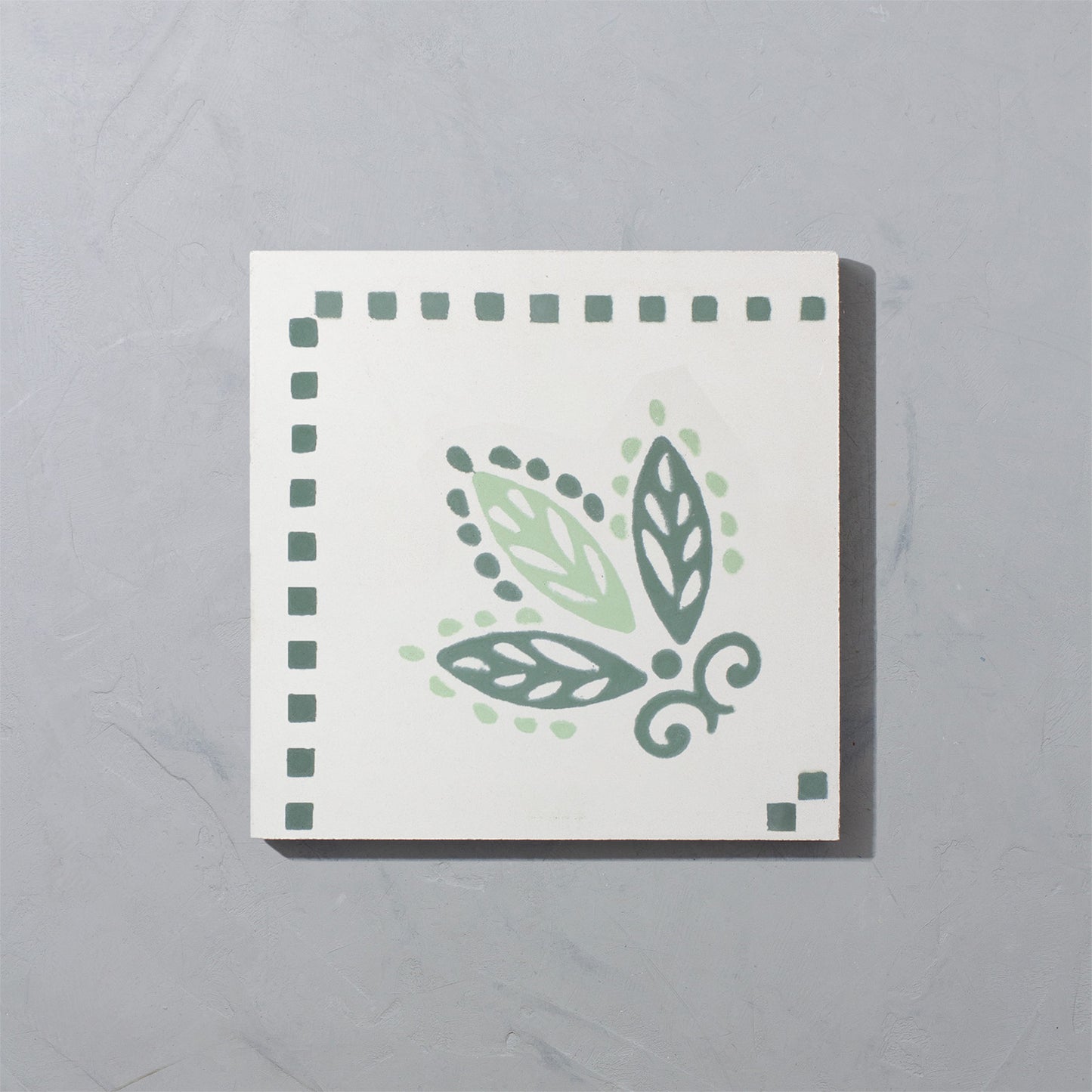 Green Urn Corner Cement Tile
