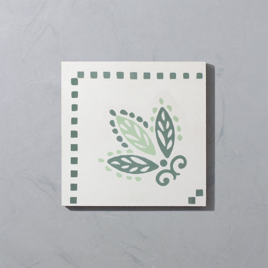 Green Urn Corner Cement Tile