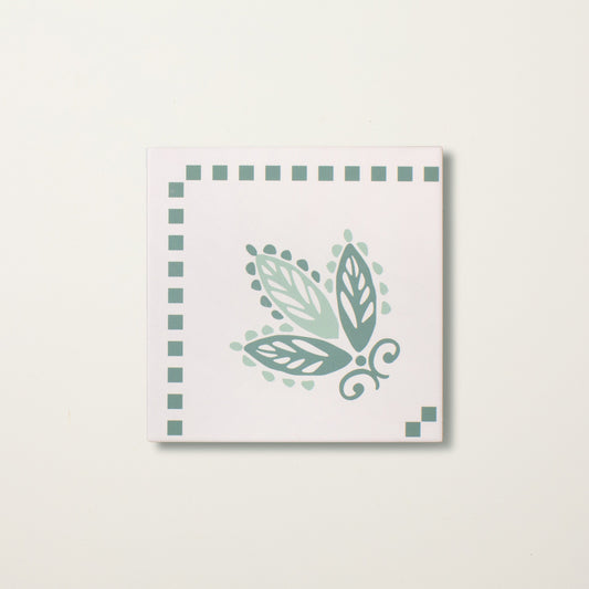 Green Urn Corner Porcelain Tile