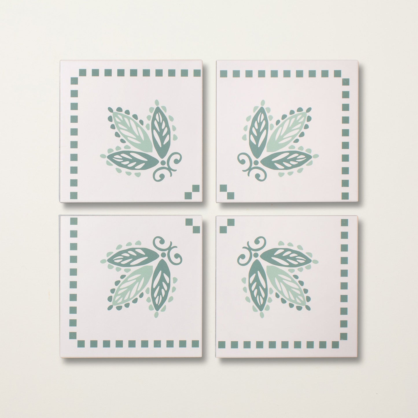 Green Urn Corner Porcelain Tile