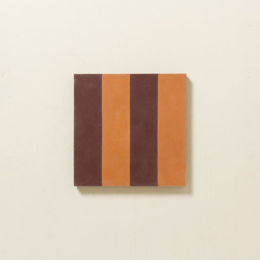 Wide Stripe in Madder and Strong Brew