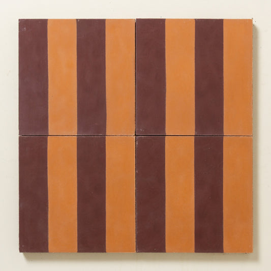 Wide Stripe in Madder and Strong Brew