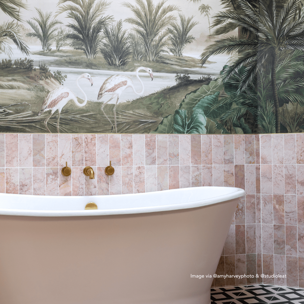 Cosmopolitan Herringbone Honed Marble