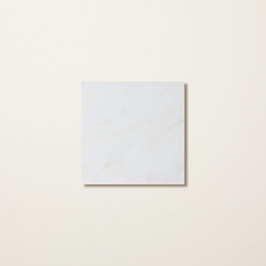 White Square Honed Marble - 15 x 15 cm
