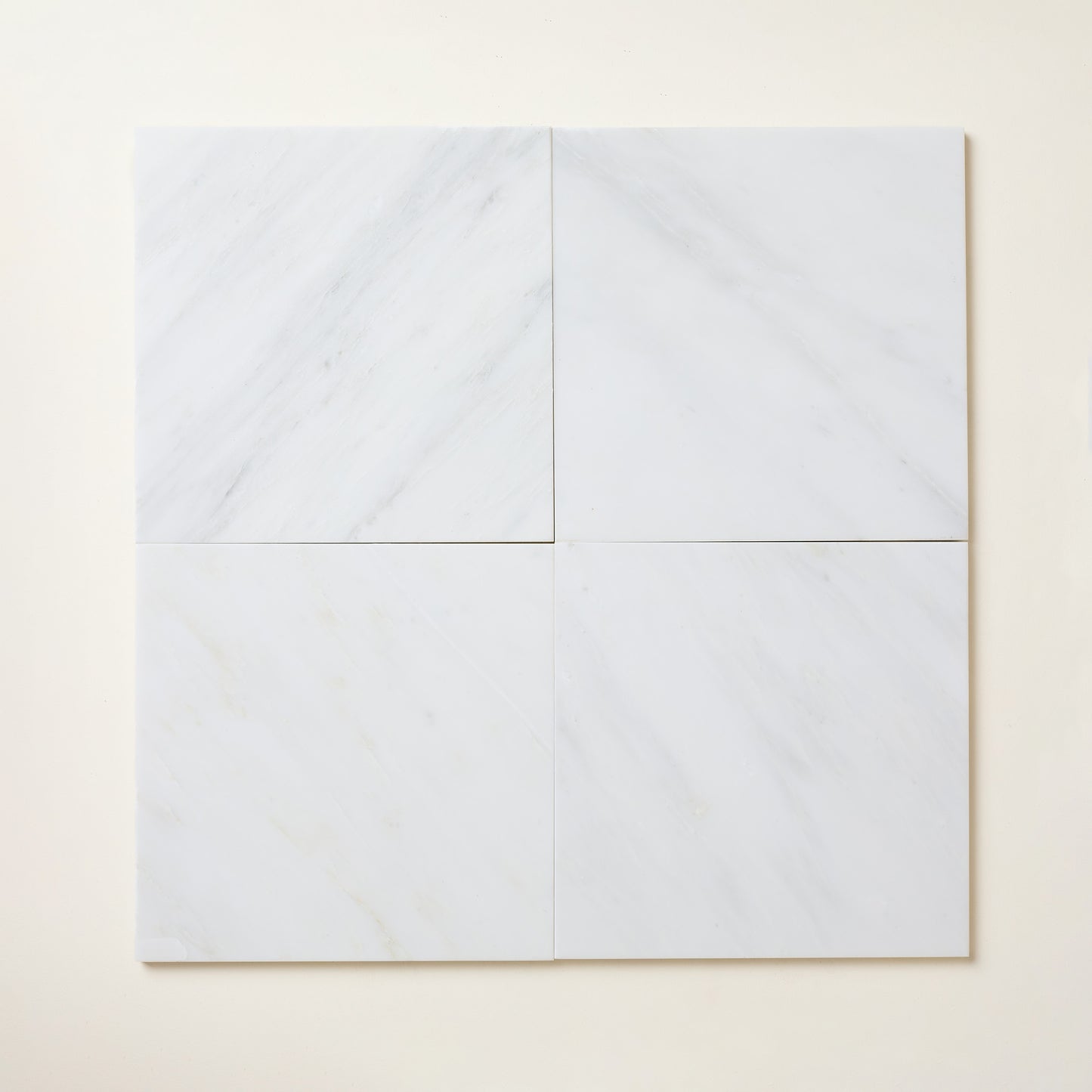 White Square Honed Marble - 15 x 15 cm