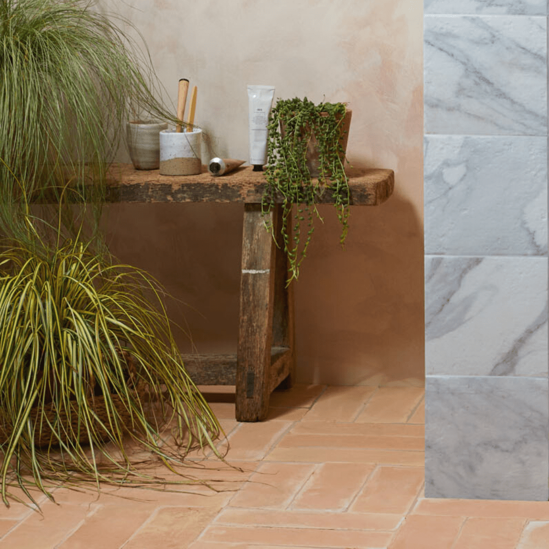Handmade Peachy Terracotta - Rectangle 10x30
