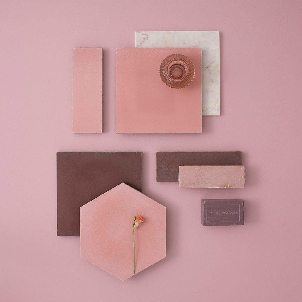 #14 Cherry Red™ Herringbone Tile Tiles - Handmade