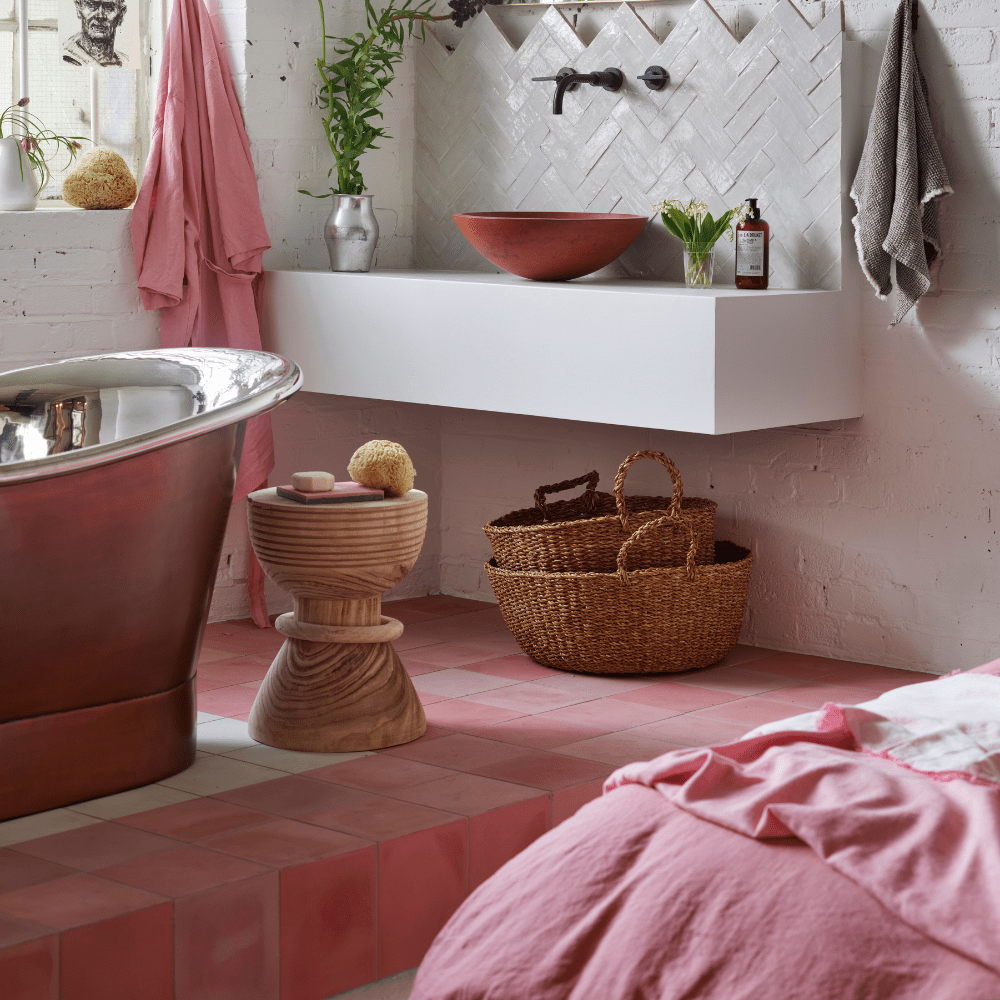 #14 Cherry Red™ Square Tile Tiles - Handmade