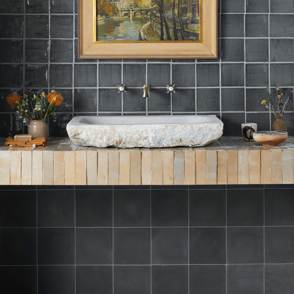 Soot Square Cement Tile