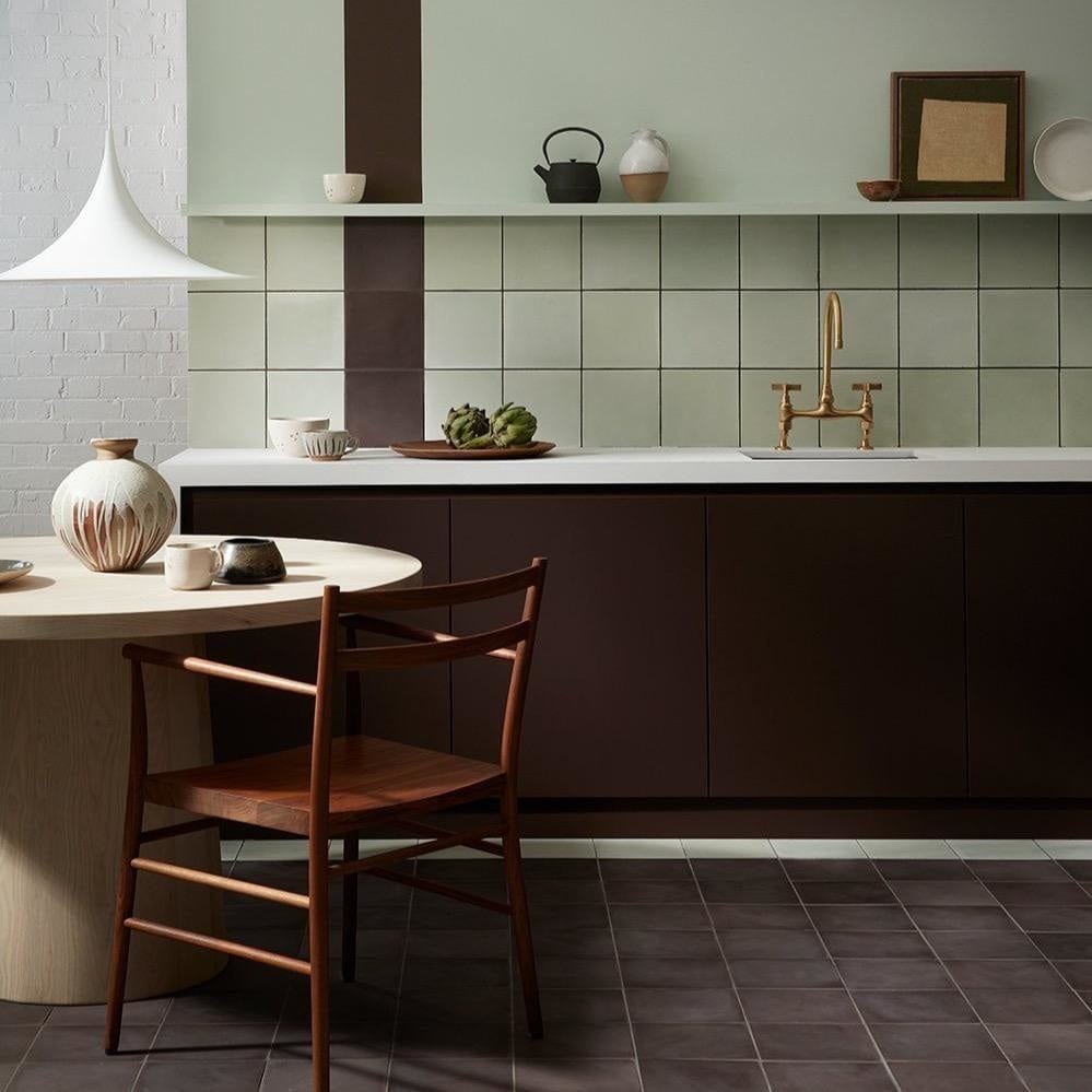 #25 Aquamarine Pale™ Plain Tile (MA) Tiles - Handmade