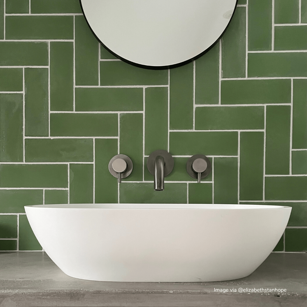 Ribbit Herringbone Cement Tile