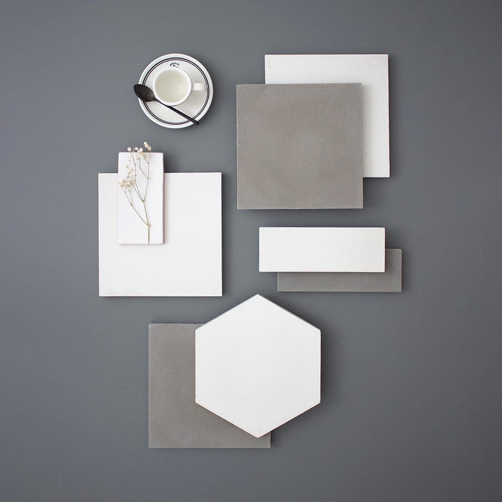 #38 Sage Grey™ Herringbone Tile Tiles - Handmade