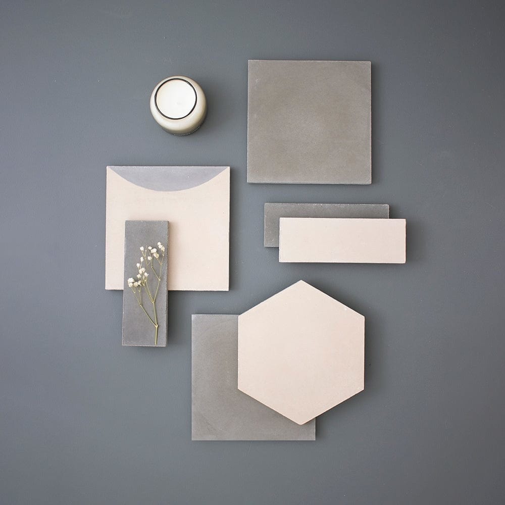 #38 Sage Grey™ Herringbone Tile Tiles - Handmade
