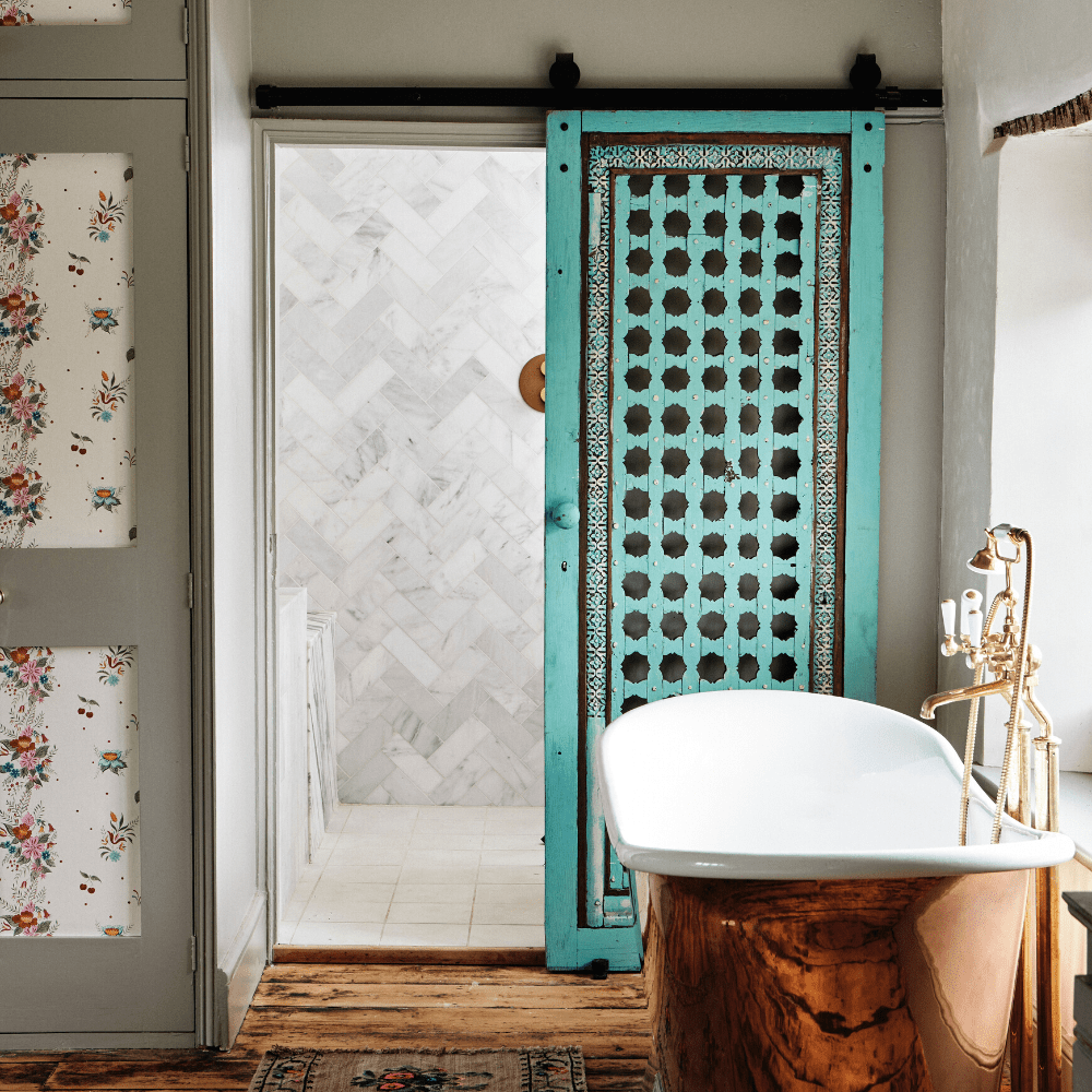 Pina Colada Herringbone Honed Marble