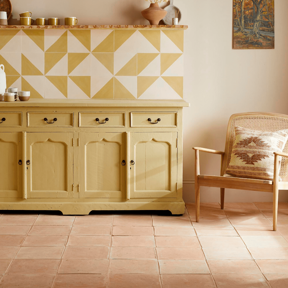 Handmade Peachy Terracotta - Large Square 30x30