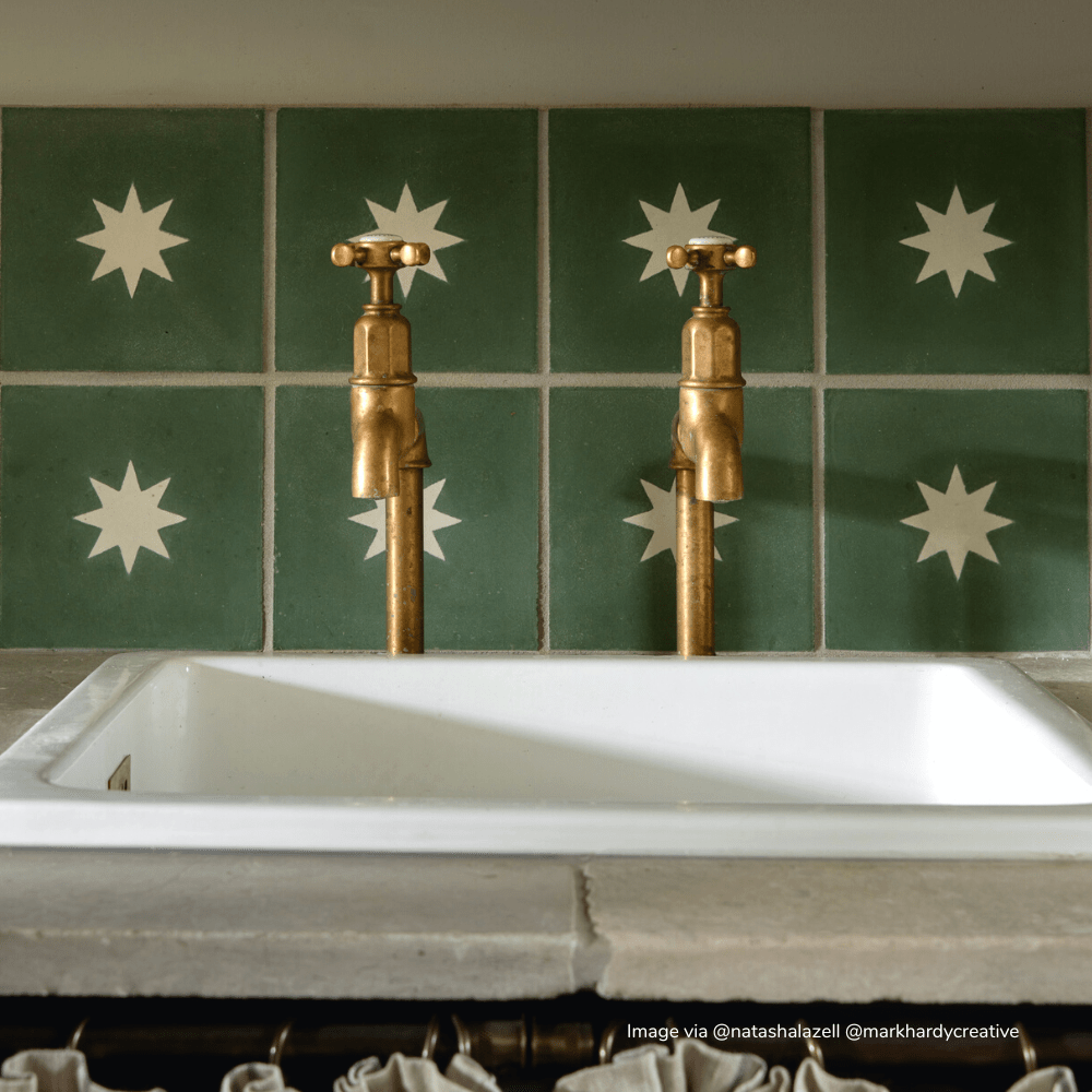Luna Tealish Cement Tile