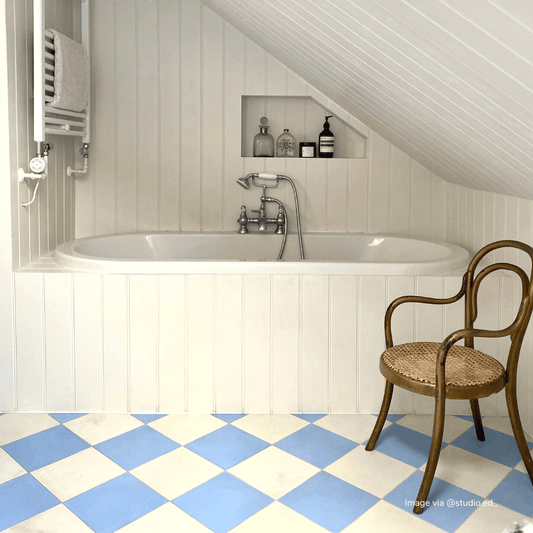 Baffle Square Cement Tile