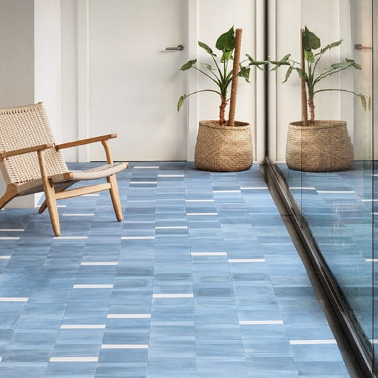 Dolly Blue Herringbone Cement Tile