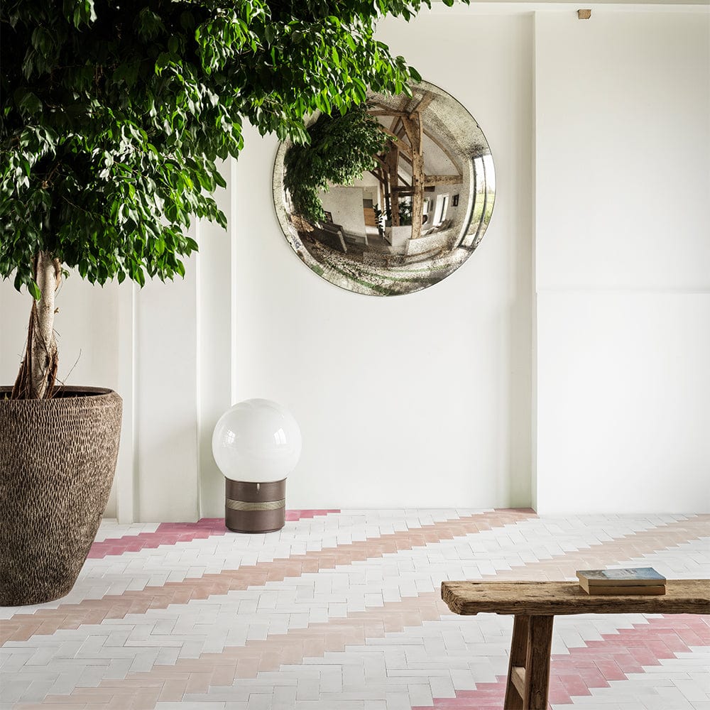 Mandarin Orange Herringbone Cement Tile - Outlet