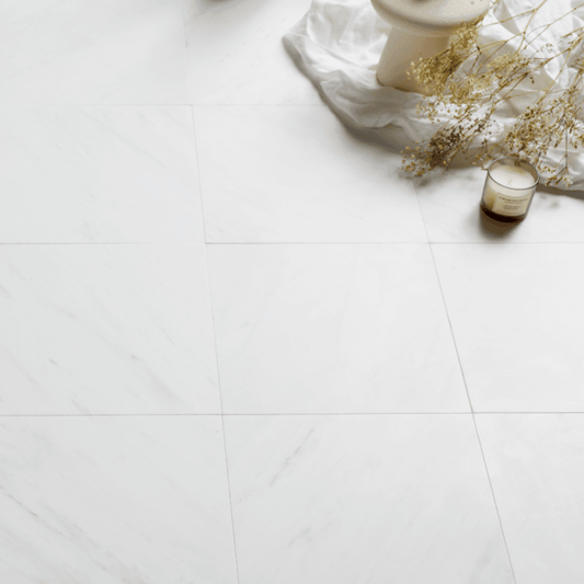 Hampton White Square Honed Marble - 30.5 x 30.5cm