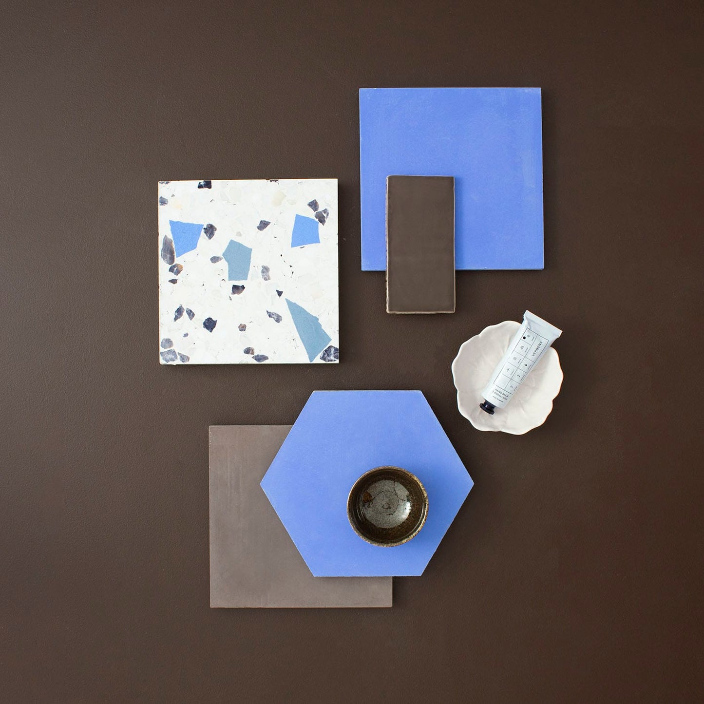 Minster Light Blue Square Cement Tile