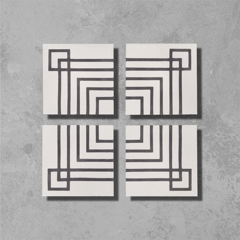 Soot Maze Four Cement Tile - End of Line