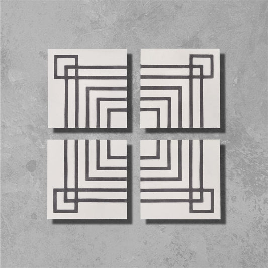 Soot Maze Four Cement Tile - End of Line
