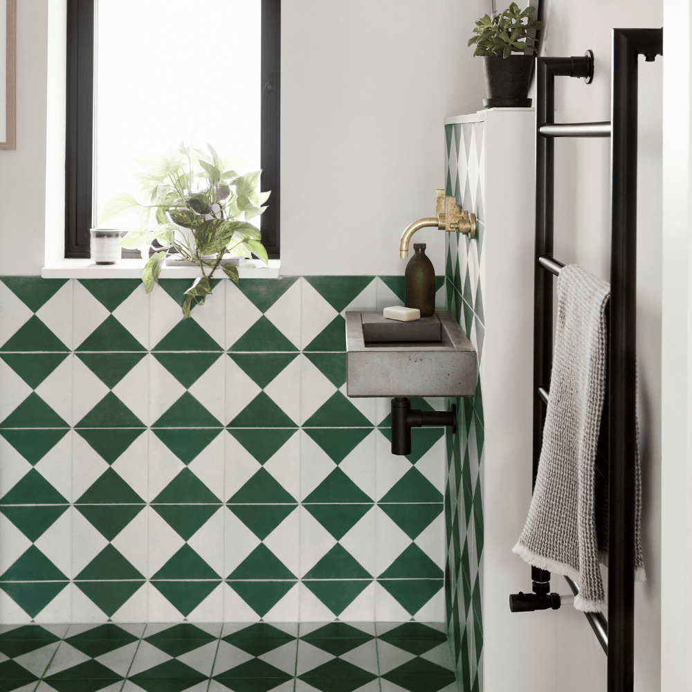 Tealish Churriana Cement Tile