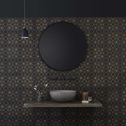 Anthropologie Noir Tile Tiles - Handmade