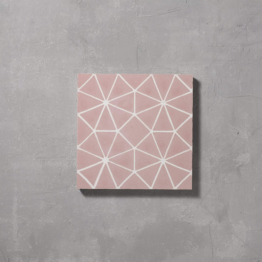 Pink Octagon Tile Tiles - Handmade