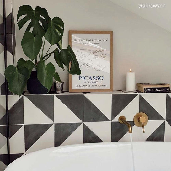 Black Alalpardo Tile Tiles - Handmade