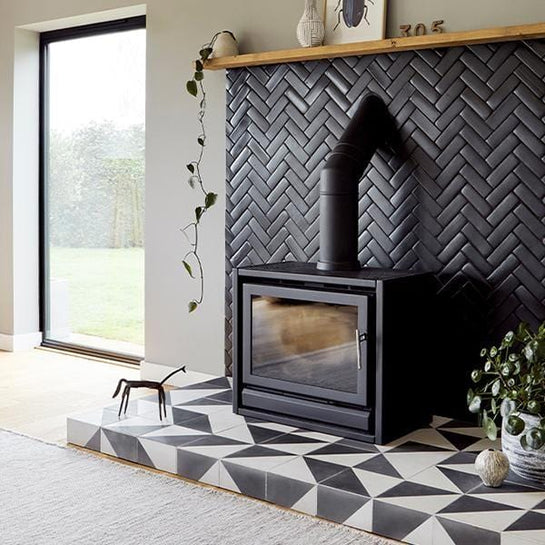 Black Alalpardo Tile Tiles - Handmade