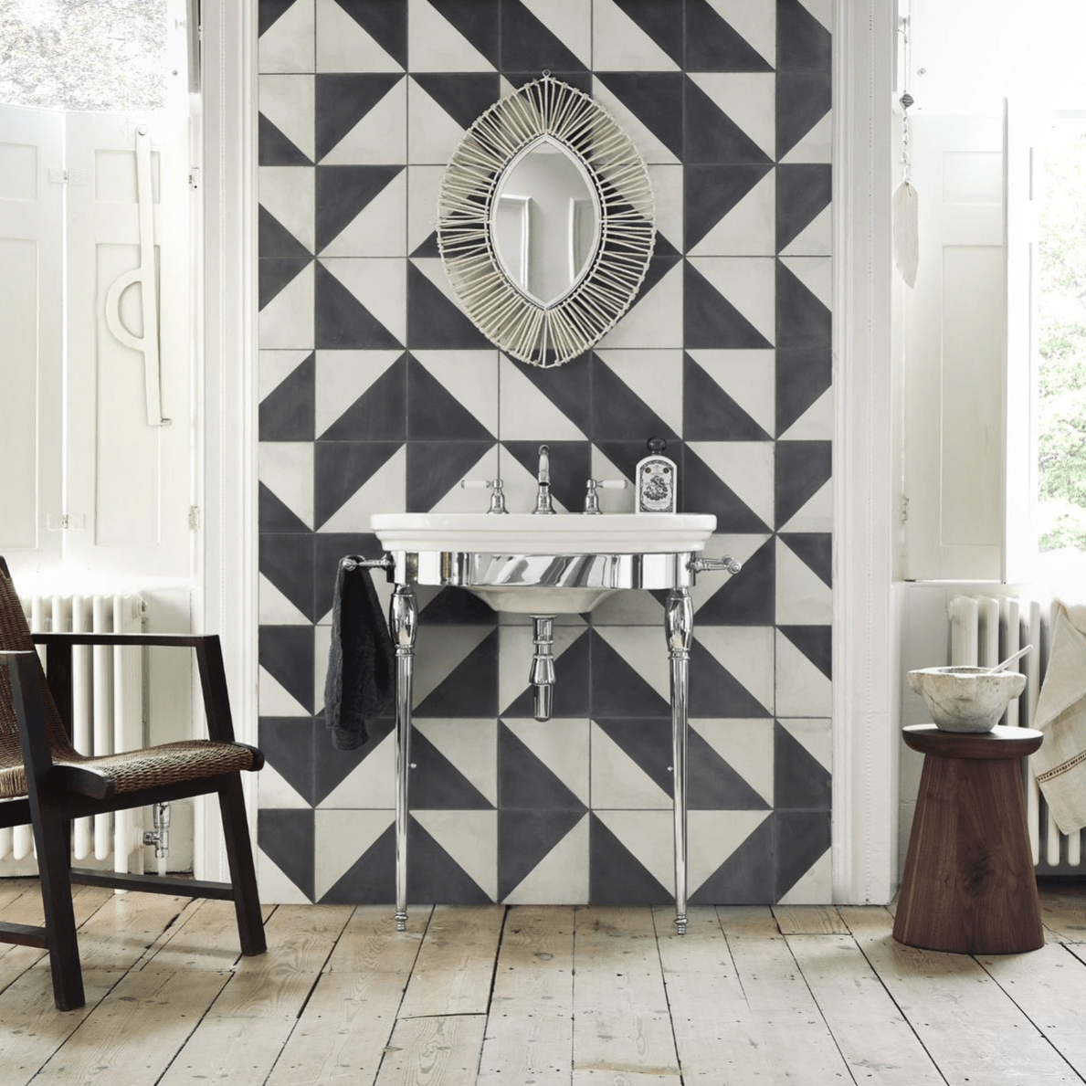 Alalpardo Black porcelain Tile per sqm Tiles - Handmade