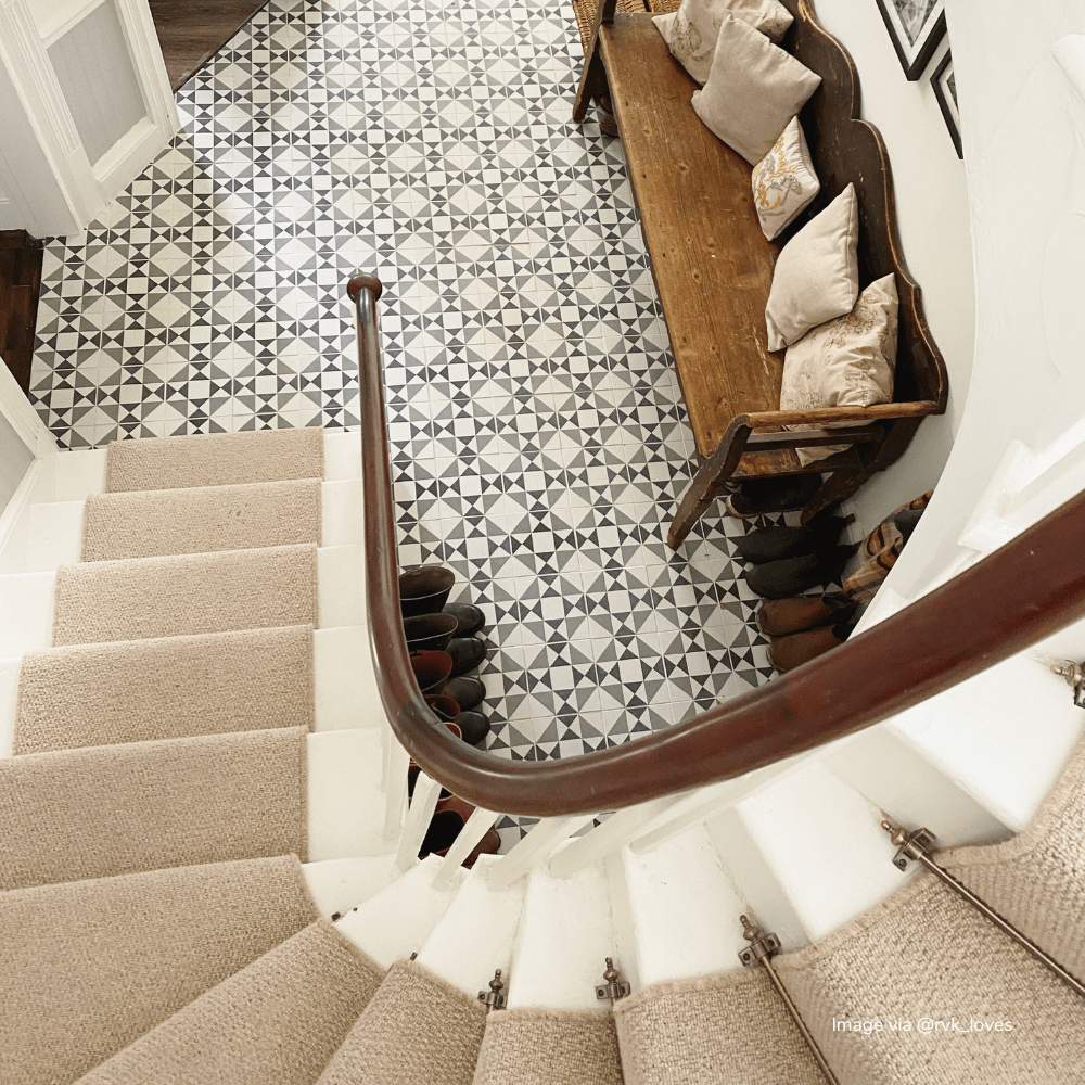 Black Asquith Tile Tiles - Handmade