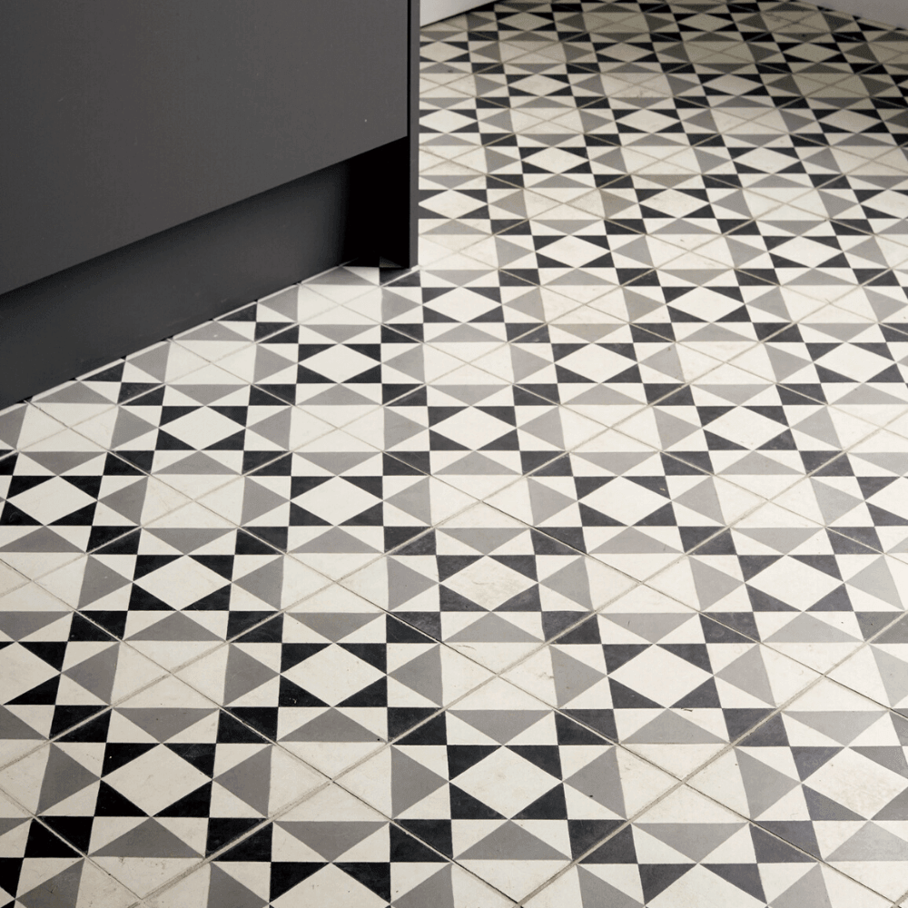 Black Asquith Tile Tiles - Handmade