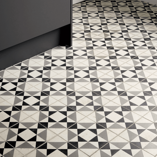 Black Asquith Tile Tiles - Handmade