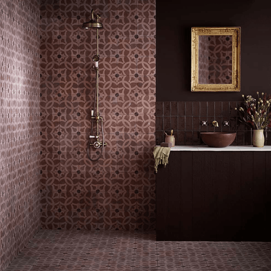 Carmona Marron Tile Tiles - Handmade