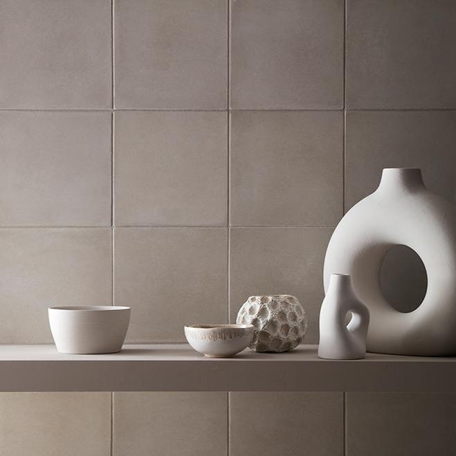 French Grey Mid 162 Plain Tile Tiles - Handmade