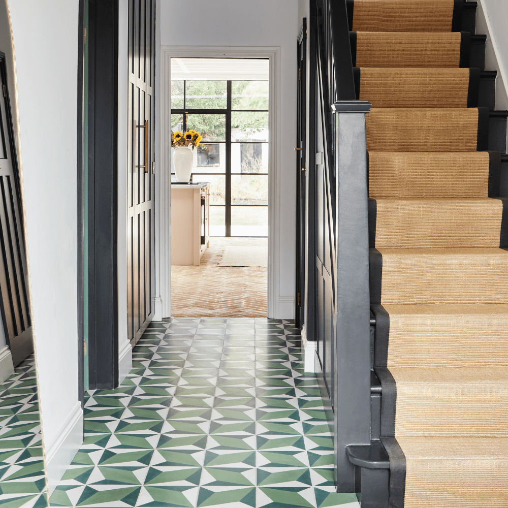 Green Otura Tile Tiles - Handmade