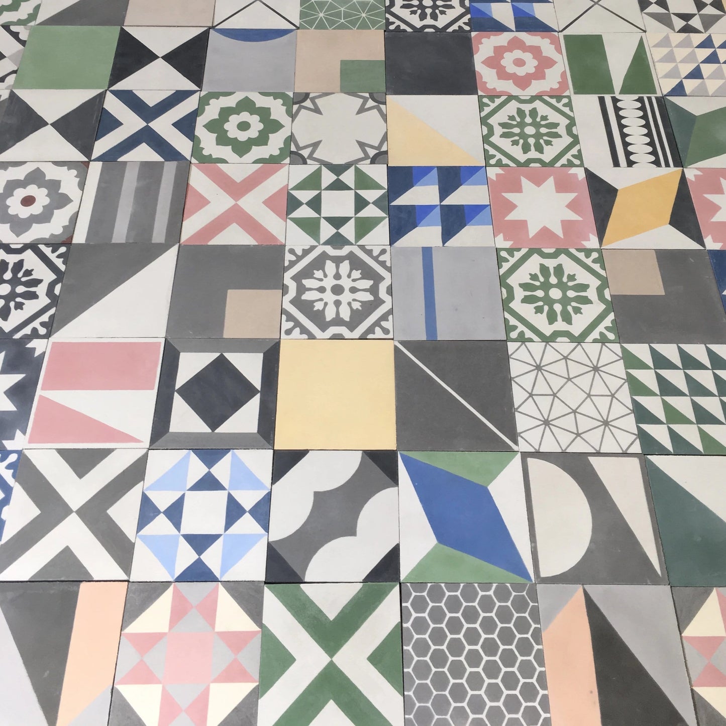 Handmade Patchwork Multi-Coloured Tile Tiles - Handmade
